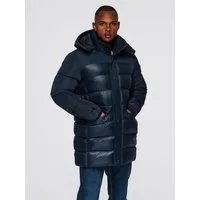 OMBRE Winterjacke Gesteppte Herrenjacke aus Materialmix mit Kapuze