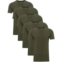 Yazubi T-Shirt Set Herren Basic Regular Fit 5er-Pack (Packung, 5-tlg., 5er-Pack) Baumwolle mit Stretch, Rundhals, Kurzarm, Unterziehshirt, weich