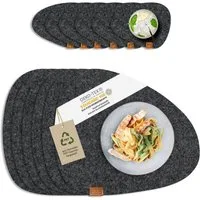 Miqio Platzset 12 er Set Tischsets 6 Platzsets Glasuntersetzer 40 x 32 cm, (12-St), Schadstoffgeprüft. Ökotex zertifiziert.