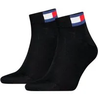 Tommy Hilfiger Kurzsocken TH UNI TJ QUARTER 2P FLAG (2 Paar) Verstärkte Ferse und Spitze für zusätzliche Strapazierfähigkeit