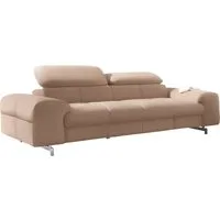 COTTA 3-Sitzer, Big-Sofa mit Kopfteilverstellung, edle Metallkufen
