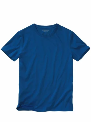 Mey & Edlich Herren Glanzleistung-Shirt Blau 100 % Baumwolle