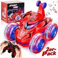 POPOLIC RC-Auto Ferngesteuertes Auto RC Auto Spider Spielzeug ab 3+ Jahre Junge (2-tlg., Indoor Outdoor Spielzeug Kinder Weihnachten Geschenke), Spinnenauto Remote Control Stunt Car