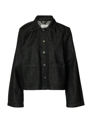 selected women - SLFLYRA-BORA DENIM SHIRT Black Denim - Gr. - 36