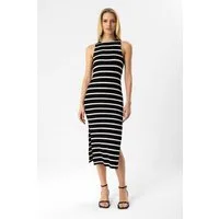 No Matter What Midikleid Gestreiftes Kleid mit Schlitz