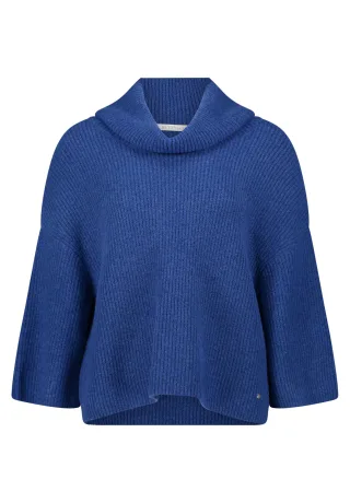 Betty & Co - Strickpullover middle blue melange - Gr. - M