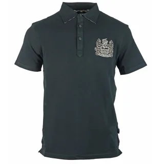 Aquascutum Aldis Logo Schwarzes Poloshirt