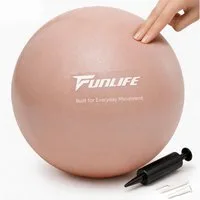 FunLife Pilatesball CORE 25 (Pilatesball-Set, 1 Pilates Ball, Ø 25 cm, 1 Handpumpe, Verschlussstopfen und Zubehör), Griffige Oberfläche, Luftdruck individuell anpassbar