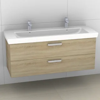 Artiqua 414 Waschtischunterschrank für Subway 2.0 7176D2 Castello Eiche quer NB, 414-WU2L-V73-7136-4 414-WU2L-V73-7136-426
