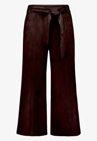 zero - Culotte mit Bindegürtel Chocolate Plum - Gr. - 42