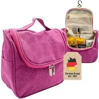 Intirilife Kosmetiktasche (Kosmetik Reisetasche in PINK, 1-tlg), Kosmetiktasche Kulturbeutel mit Tragegriff und Reißverschluss