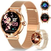 Vornix 2026 Neues Smartwatch Damen, Fitness Uhr mit Anruffunktion Smartwatch Smartwatch (Fitnessuhr mit Telefonfunktion/WhatsApp Notiz,Smartwatch Fitness Tracker Uhr IP68 Wasserdicht,1.2" HD Voll Touchscreen Fitnessuhr Tracker mit Blutsauerstoff/Puls