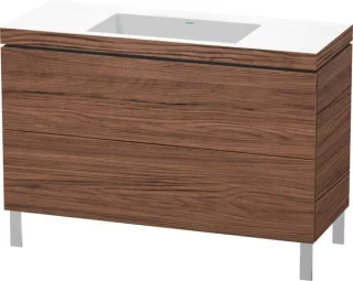 Duravit L-Cube c-bonded Set bodenstehend Nussbaum dunkel Matt 1200x480x698 mm - LC6939N2121 LC6939N2121