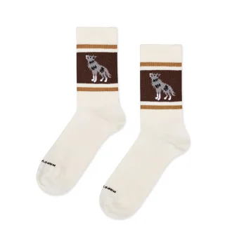 happy socks - Wolf Stripe Sneaker Sock Weiß - Gr. - 43.5