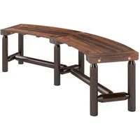 COSTWAY Gartenbank, 3 Sitzer Sitzbank Holzbank, bis 360 kg belastbar