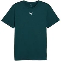 PUMA Trainingsshirt M TAD ESSENTIALS HEATHER CAT TEE (CF SMALL CAT) Basic-T-Shirt, Kurzarm, für Sportmode