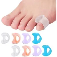 FELIXLEO Hallux-Bandage Zehenspreizer Silikon Fußpflege Scheuer Schutz Druckentlastung, 4-tlg.