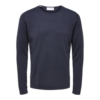 Rocks Knit Crew Neck Dark Sapphire von Selected in der farbe Blau und in größe XL.