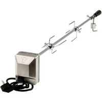 BBQ-Toro Grillspieß Universal Grillspieß Set mit Spieß, Motor, Motorhalter, 2 Fleischnadel