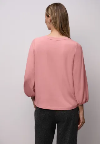 STREET ONE 3/4-Arm-Shirt aus softem Materialmix