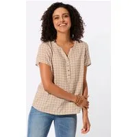 Witt Klassische Bluse Druck-Bluse Kurzarm