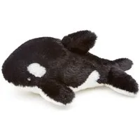Uni-Toys Kuscheltier Orca - 23 cm (Länge) - Plüsch-Wal, Schwertwal - Plüschtier, zu 100 % recyceltes Füllmaterial