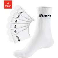Bench. Tennissocken Damen Herren Sportsocken, Crew Socken (Packung, 6-Paar, Gr. 35-38 bis 47-48) mit Fuß Polsterung