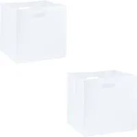 IDIMEX Aufbewahrungsbox FELT (Set), Stoff Aufbewahrungsbox aus Filz, Regalkorb im 2er Set, 32x32cm weiß