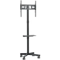 Maclean TV-Ständer MC-949 Mobiler TV Ständer mit Rollen für 32–55 Zoll Fernseher, (bis 55,00 Zoll, 1-tlg., Höhenverstellbarer TV Standfuß, VESA bis 400x400)
