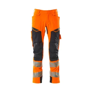 MASCOT Herren Hose mit Knietaschen ACCELERATE SAFE Hi-vis Orange / Schwarzblau 49 - 19279-510-14010-76C49