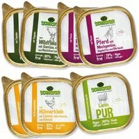 Schecker Schecker Nassfutter -7 x 200g - hoher Fleischgehalt gemischt, Nassfutter für: Hunde, Ohne Zucker, ohne Konservierungsstoffe