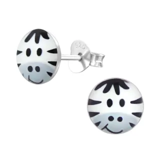 Zebra Ohrringe aus 925 Silber