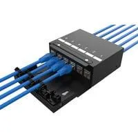 Konsolidierungspunkt-Box 6P Keystone mit Kabelmanager schwarz