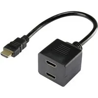 Renkforce Renkforce RF-4212177 HDMI Y-Adapter [1x HDMI-Stecker - 2x HDMI-Buchse] TV-Adapter, 20.00 cm
