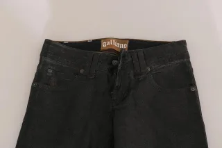 John Galliano Schwarz Gewaschene Niedrigbund Regular Leg Jeans