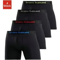 Bruno Banani Boxer Boxershorts für Herren (Packung, 4-St) mit längerem Bein und auffälligen Logobund