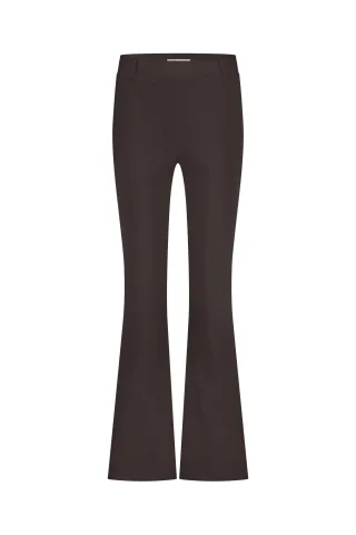 Studio Anneloes - Flair bonded trousers espresso - Gr. - L