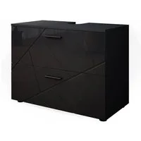 Vicco Waschbeckenunterschrank Irma, Anthrazit Hochglanz, 80 x 59 cm (1-St)