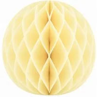 Creativery Wabenball, Wabenball 20cm Papier 1 Stück Creme