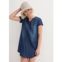 bonprix Tunikakleid für entspannten Look, aus Baumwolle, in A-Linie, mit V-Ausschnitt