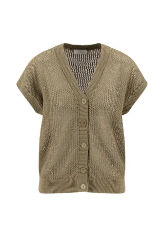 FYNCH-HATTON - VEST KNITTED barley green - Gr. - M