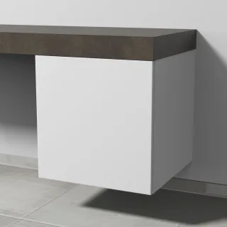 Sanipa Anbau-/Solitärschrank Anschlag links 2morrow (P1391L) 510x500x520 Weiß-Soft, P139143L P139143L