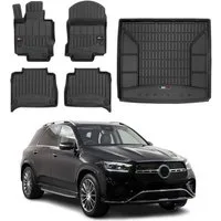 OMAC Auto-Fußmatten Kofferraumwanne Set für Mercedes GLE V167 2019-2025 Gummi 5x (5 St), für Mercedes GLE V167 2019-2025 Mercedes GLE V167 2019-2025, Einfache Installation,Antirutsch,Leicht zu reinigen