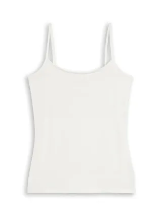 Denim Tom Tailor - Basic Trägertop off white - Gr. - XS