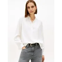Tommy Hilfiger Langarmbluse VIS TWILL V-NK BLOUSE