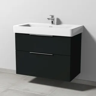 Sanipa 3way Waschtischunterbau zu Laufen Pro S Waschtisch mit 2 Auszügen, Vulkan-Matt UP7691V