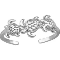 Order & Smile Schmuck Zehenring Zehenring Silber 925 mit Schildkröten, gestempelt