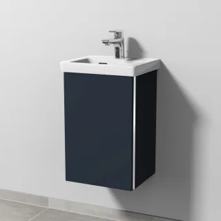 Sanipa 3way Waschtischunterbau zu Villeroy & Boch Subway 3.0 Waschtisch mit 1 Tür, Marine-Matt BP8411R