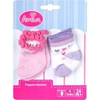 Puppensöckchen für Puppen von Größe 28 bis 33 Zentimeter, 2 Paar, Puppenzubehör