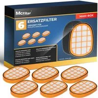 McFilter Ersatzfilter 6 Staubsaugerfilter, Zubehör für Philips SpeedPro Max Aqua, Plus FC6826, XC7042, XC8045, XC8147, XC8347, Filter gegen Feinstaub, Alternative für FC5005/01